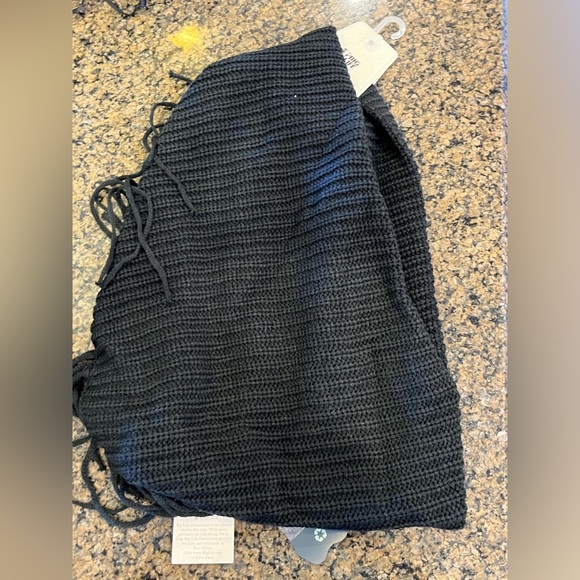 Quagga GREENLABEL eternity infinity black scarf w/ free bracelet NWT BOHO warm - Picture 3 of 9